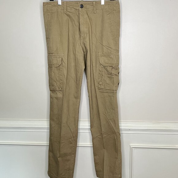 Old Navy Broken-In Straight Fit Cargo‎ Pants - Men's 32x34 - Toast - Picture 7 of 9